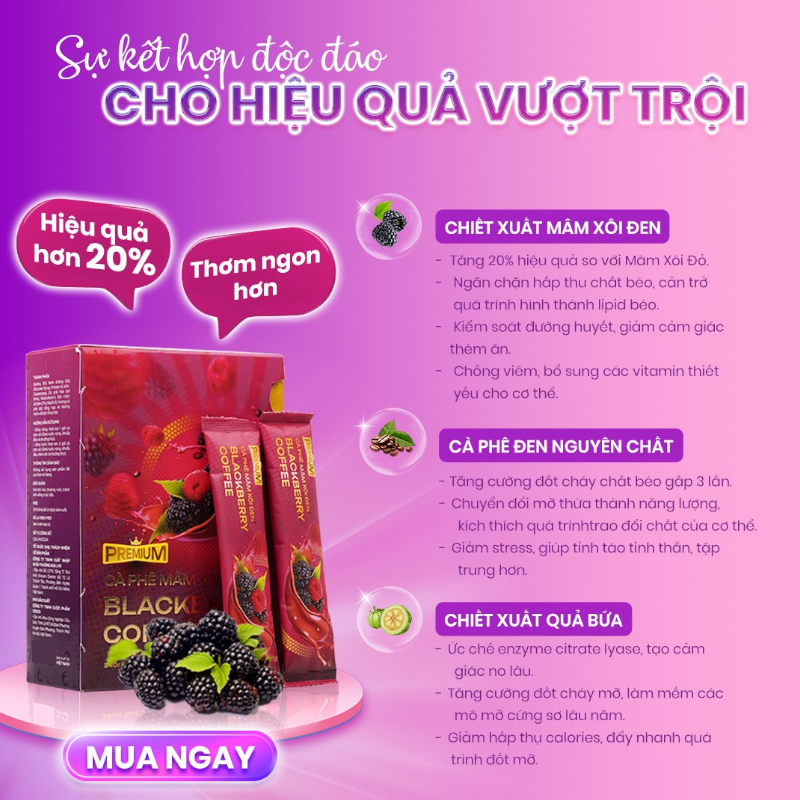 Premium - Blackberry Coffee - Cà Phê Mâm Xôi Đen