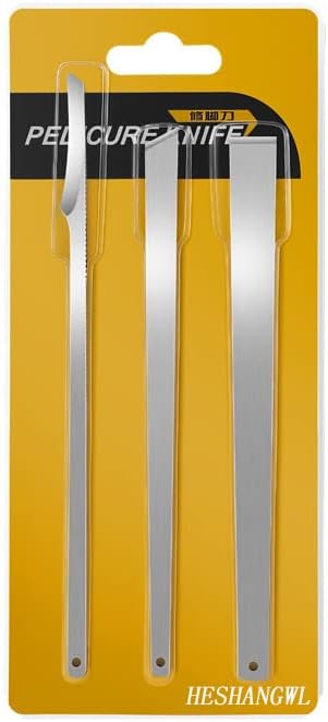 3PCS Stainless Steel Ingrown Toenail Pedicure Knife Set – Professional Foot Care Kit for Corn, Callus, and Paronychia Treatment