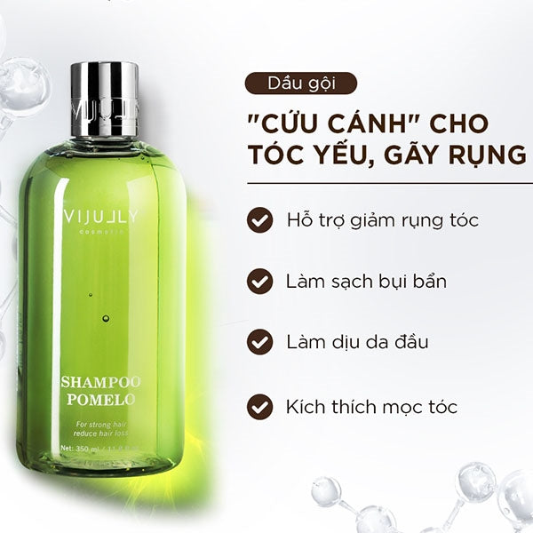 Vi Jully Pomelo Shampoo - GRAPEFRUIT SHAMPOO - Dầu Gội Kiềm Dầu - Hair Shampoo For Strong Hair Reduce Hair Loss