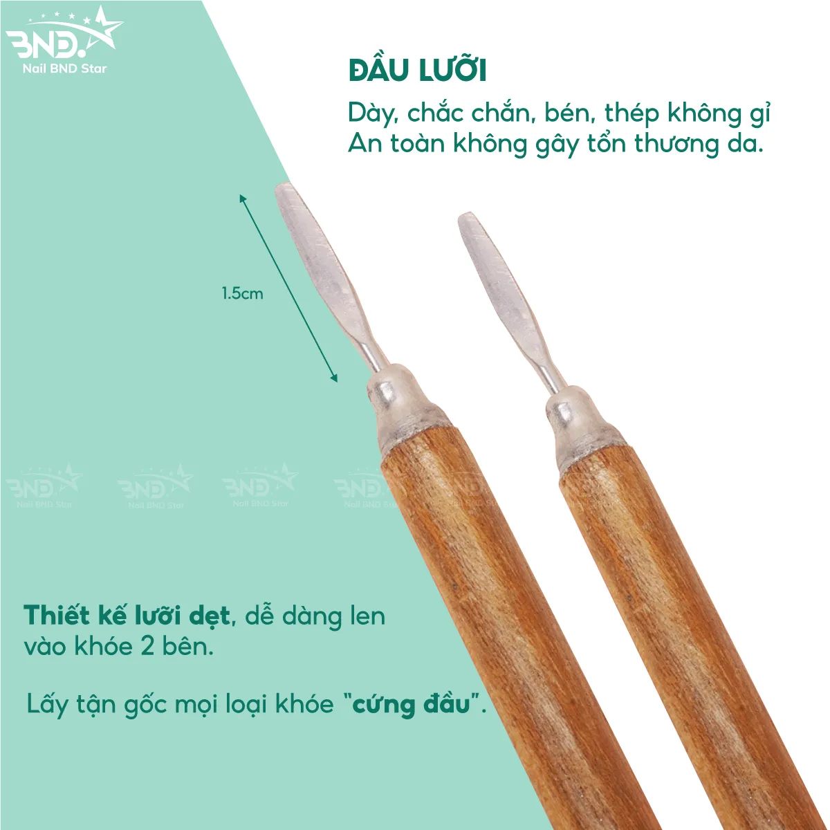 2 of Compact Wooden Handle Ingrown Nail Cleaner – Sharp & Affordable | Professional Nail Care Tool