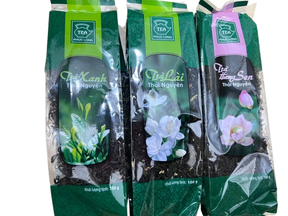 Phuc Long Tea 2 pack x 100g - Thai Nguyen Tea - Green Tea - Lotus Tea - Jasmine Tea