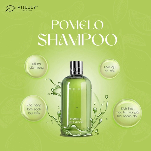Vi Jully Pomelo Shampoo - GRAPEFRUIT SHAMPOO - Dầu Gội Kiềm Dầu - Hair Shampoo For Strong Hair Reduce Hair Loss