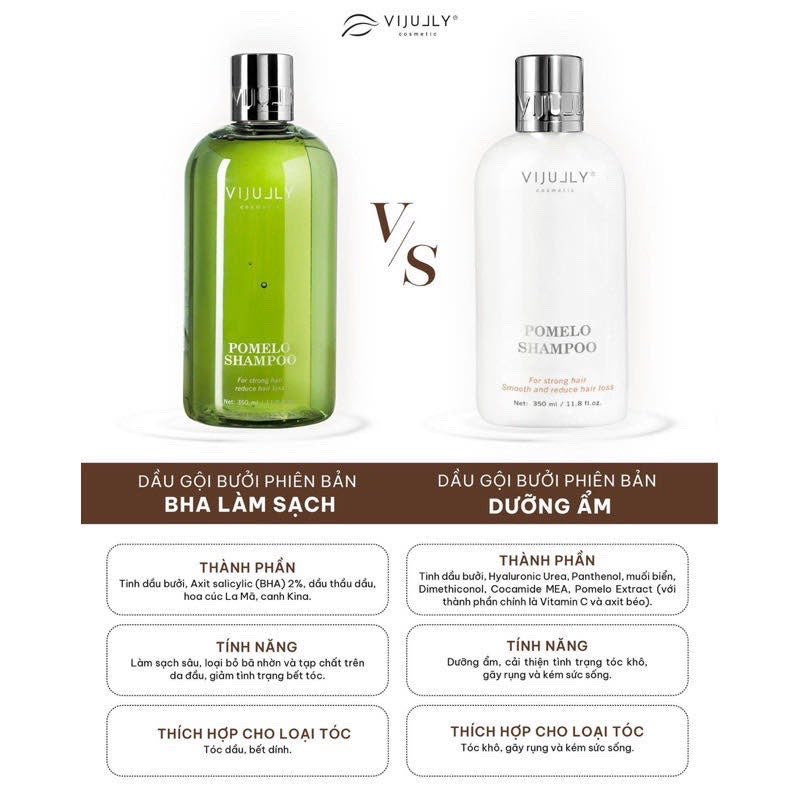 Vi Jully Pomelo Shampoo - GRAPEFRUIT SHAMPOO - Dầu Gội Dưỡng Ẩm - Hair Shampoo For Strong Hair Smooth & Reduce Hair Loss