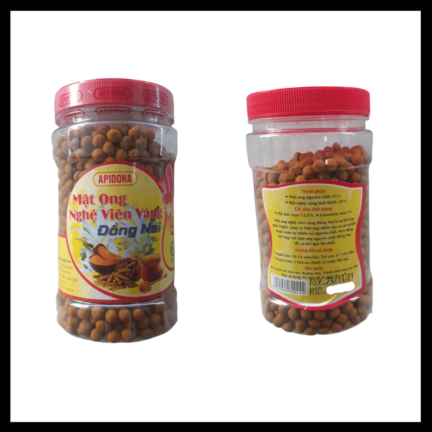 Golden Turmeric Honey - Mật ong nghệ viên vàng Đồng Nai 200g