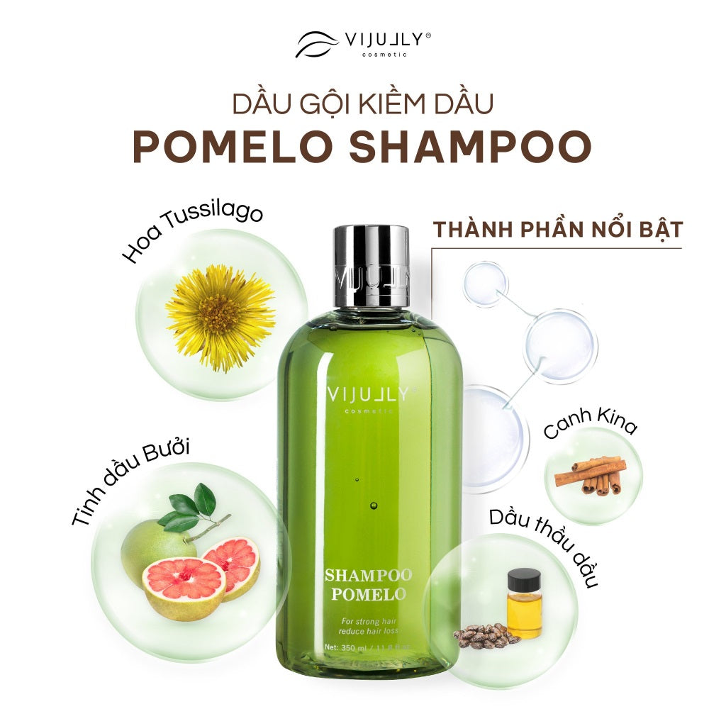 Vi Jully Pomelo Shampoo - GRAPEFRUIT SHAMPOO - Dầu Gội Kiềm Dầu - Hair Shampoo For Strong Hair Reduce Hair Loss