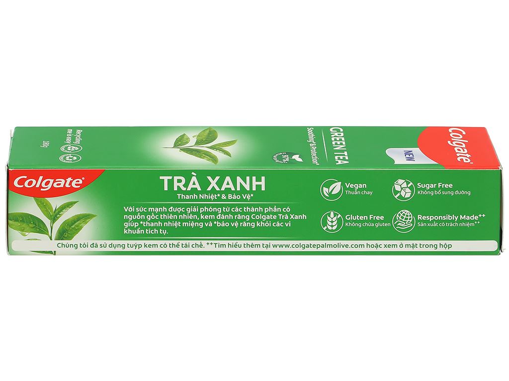 Colgate Toothpaste Green Tea - Kem Đánh Răng Colgate Trà Xanh - 180g x 3 pack