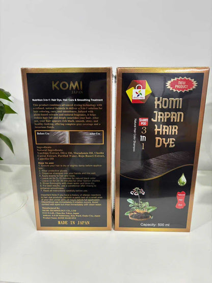KomiJapan Authentic Japanese Hair Dye Shampoo - Sealing 500ml Nourishing Formula with Argan Oil & Ginseng
