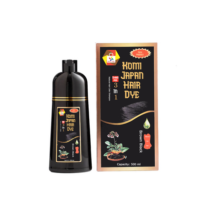 KomiJapan Authentic Japanese Hair Dye Shampoo - Sealing 500ml Nourishing Formula with Argan Oil & Ginseng