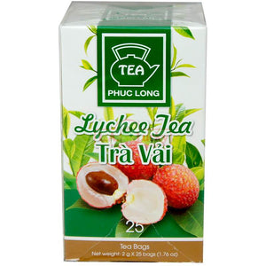 3 x Box of 25 bags x 2g  Phuc Long Tea Bag - Lychee Flavored Tea - Trà Túi Lọc Hương Vải (U.S Seller)