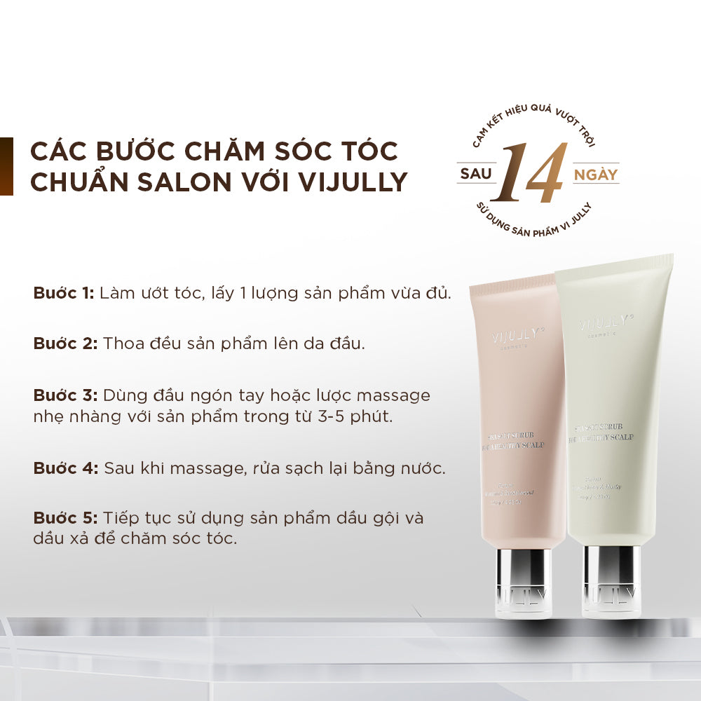 VI JULLY Muối tẩy tế bào chết da đầu - Giảm gàu, ngăn rụng tóc - VI JULLY Scalp Exfoliating Salt Reduces dandruff, prevents hair loss