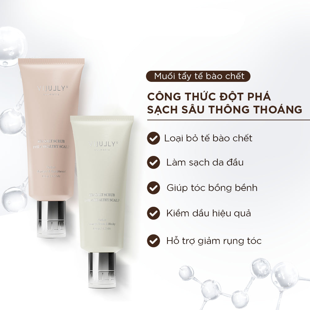 VI JULLY Muối tẩy tế bào chết da đầu - Giảm gàu, ngăn rụng tóc - VI JULLY Scalp Exfoliating Salt Reduces dandruff, prevents hair loss