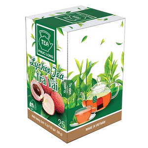 3 x Box of 25 bags x 2g  Phuc Long Tea Bag - Lychee Flavored Tea - Trà Túi Lọc Hương Vải (U.S Seller)