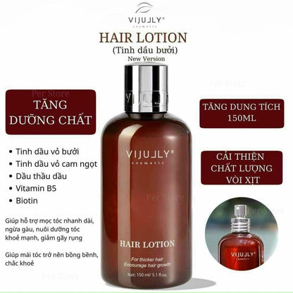 Vi Jully Hair Lotion Encourage Hair Growth, Thicker Hair. Grapefruit Essential Oil. Tinh dau buoi moc toc VIJULLY