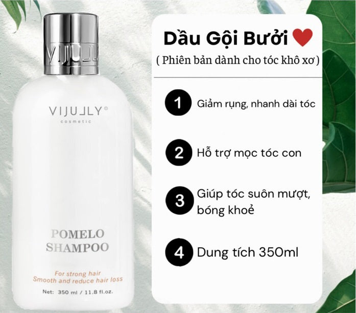 Vi Jully Pomelo Shampoo - GRAPEFRUIT SHAMPOO - Dầu Gội Dưỡng Ẩm - Hair Shampoo For Strong Hair Smooth & Reduce Hair Loss