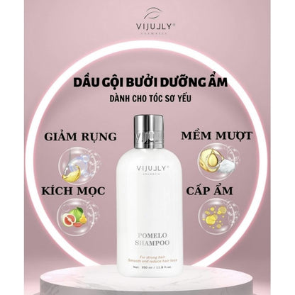 Vi Jully Pomelo Shampoo - GRAPEFRUIT SHAMPOO - Dầu Gội Dưỡng Ẩm - Hair Shampoo For Strong Hair Smooth & Reduce Hair Loss