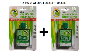 2 packs of Dau Khuynh Diep - OPC Eucalyptus Oil - Cold Flu - Runny Nose - Aches - Headache - Nausea