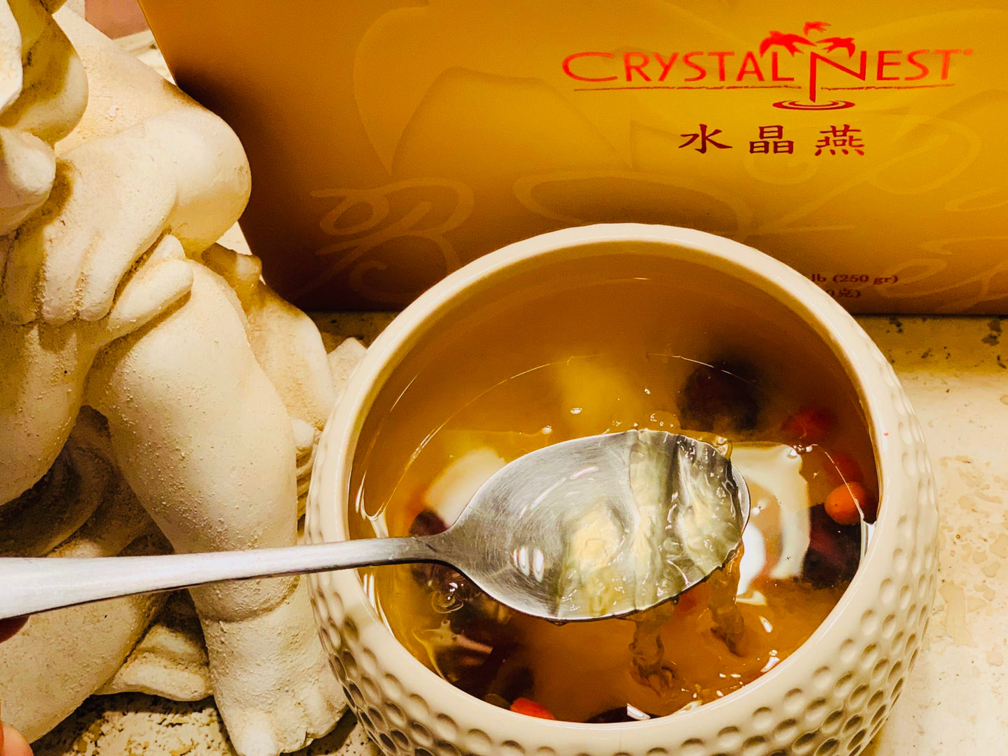 CRYSTAL NEST White AAAA (225gr) -  Premium Quality Bird Nest