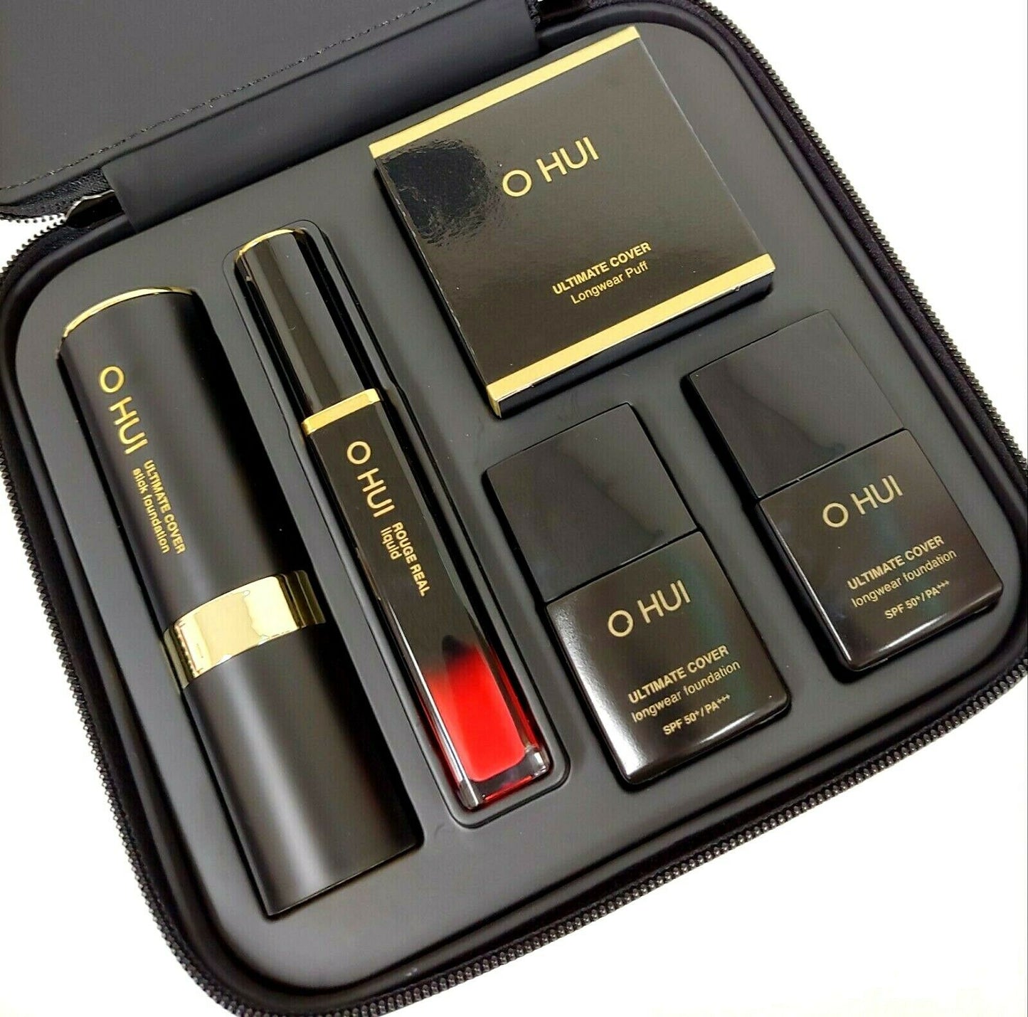 [OHUI] Ultimate Cover Black Makeup Kit #01 (Stick Foundation & Liquid Rouge)