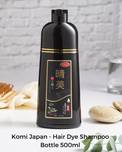 KomiJapan Authentic Japanese Hair Dye Shampoo - Sealing 500ml Nourishing Formula with Argan Oil & Ginseng