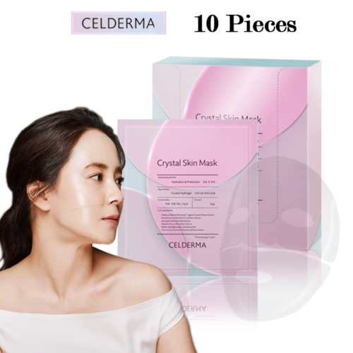 [CELDERMA] Crystal Skin Mask Pack 10ea K-beauty Hydration & Protection
