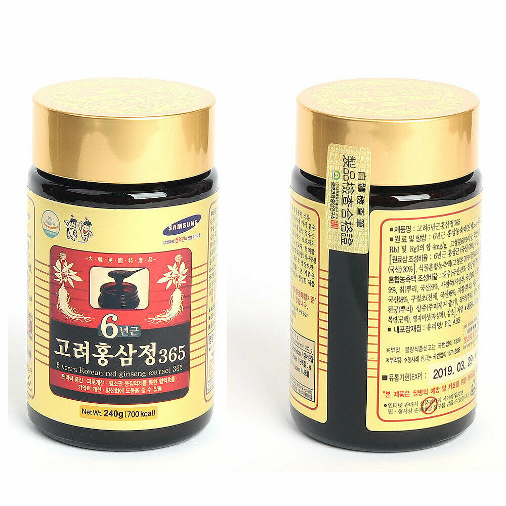 Korean 6 Years Red Ginseng Extract 365 [Net Wt.240g(715kcal) x 1ea]